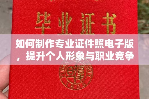 玉屏如何制作专业证件照电子版，提升个人形象与职业竞争力